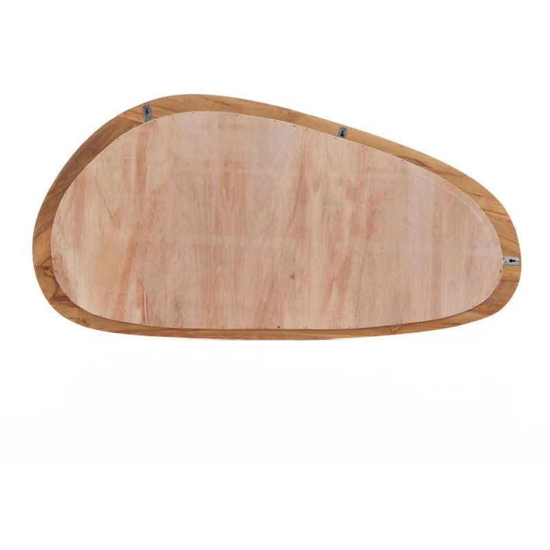 Grand Miroir mural Organique 120x63 Bois de teck Naturel Organic 