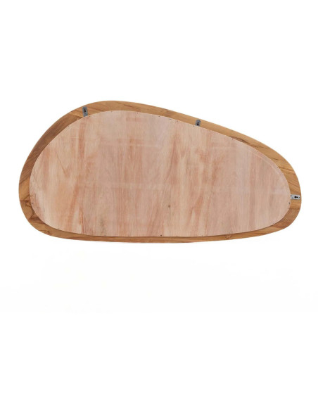 Grand Miroir mural Organique 120x63 Bois de teck Naturel Organic 