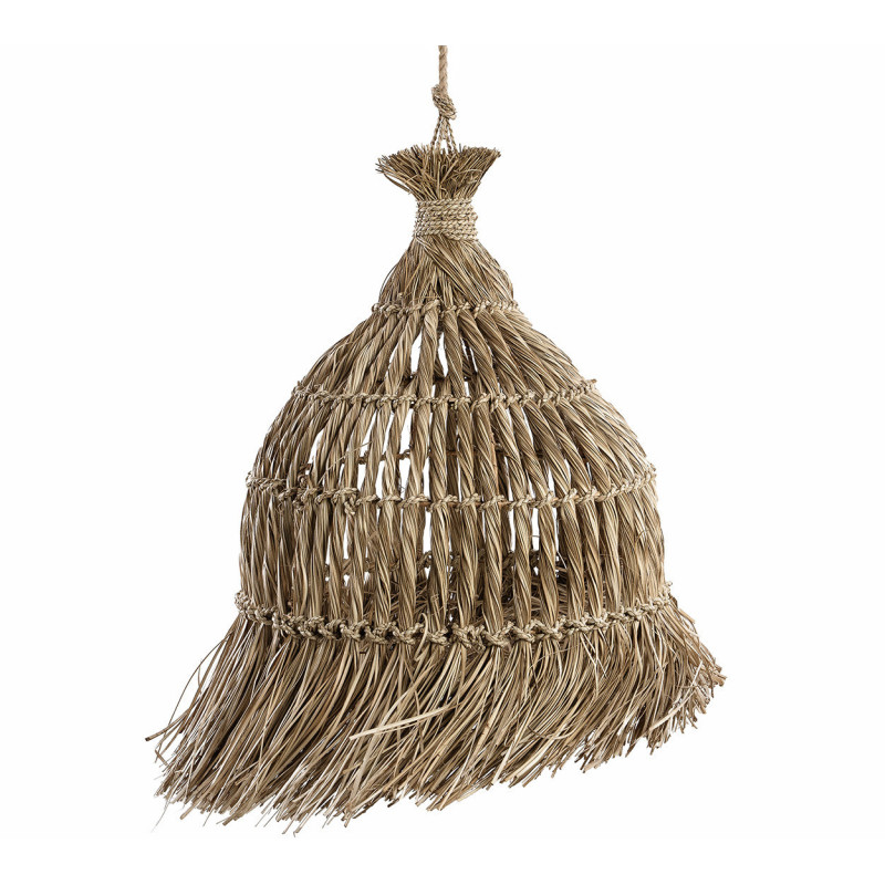 Abat-jour pour suspension 60 cm Herbe Mendong Naturel avec franges The Guagua 