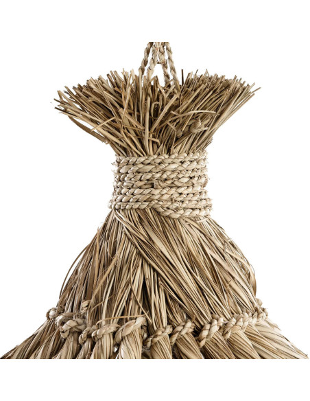 Abat-jour pour suspension 60 cm Herbe Mendong Naturel avec franges The Guagua 