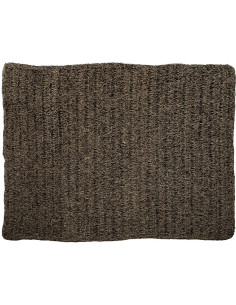 Tapis Rectangulaire 180x240 en Raphia Sisal Palmier Noir The Seagrass 