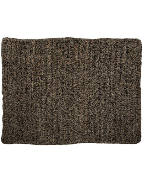 Tapis Rectangulaire 180x240 en Raphia Sisal Palmier Noir The Seagrass 
