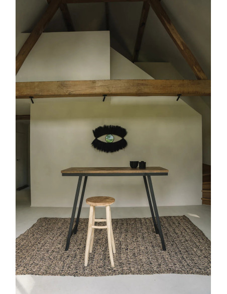 Tapis Rectangulaire 180x240 en Raphia Sisal Palmier Noir The Seagrass 