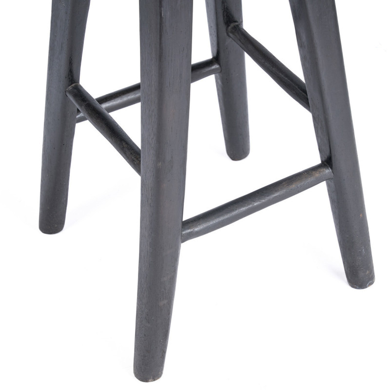 Tabouret de bar H 75 cm Bois de manguier Noir The Tala 