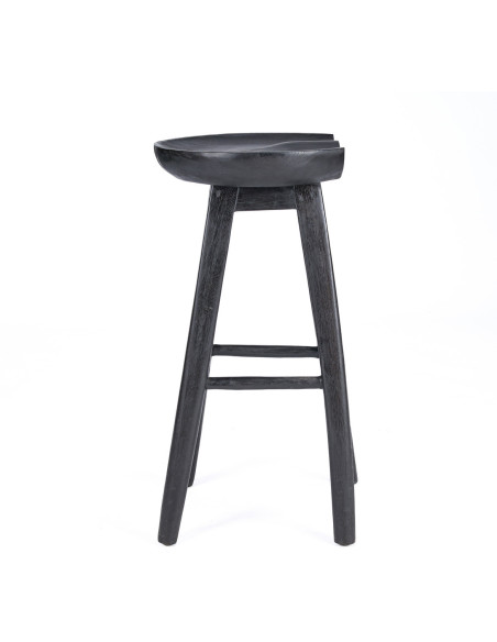Tabouret de bar H 75 cm Bois de manguier Noir The Tala 