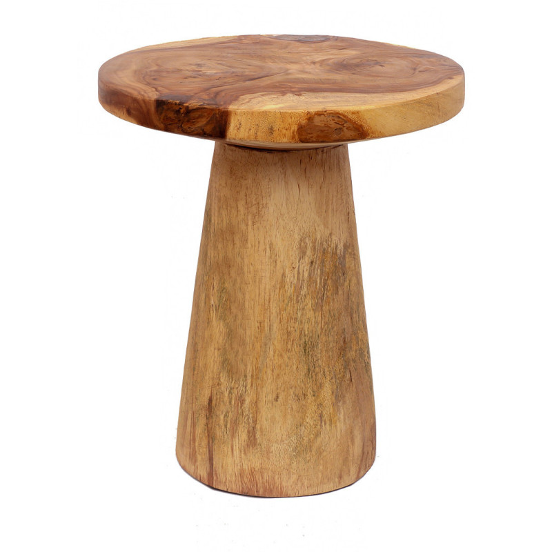 Sellette haute moderne Ronde en Bois de suar Naturel The Timber Conic 