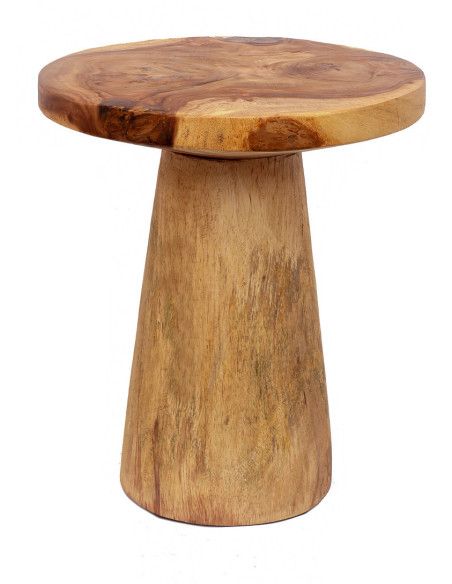 Sellette haute moderne Ronde en Bois de suar Naturel The Timber Conic 