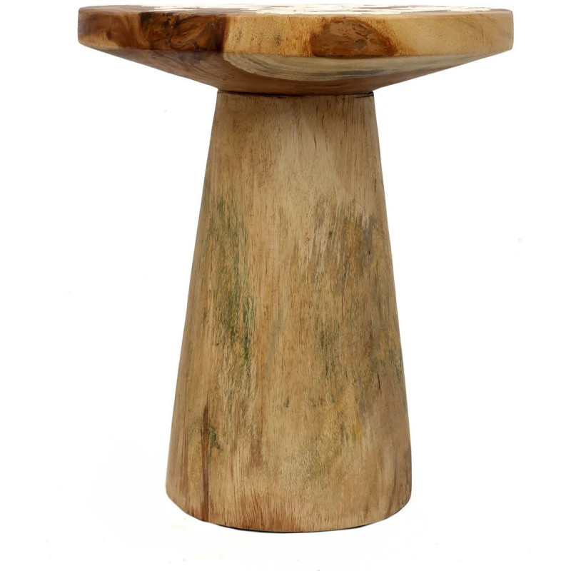 Sellette haute moderne Ronde en Bois de suar Naturel The Timber Conic 