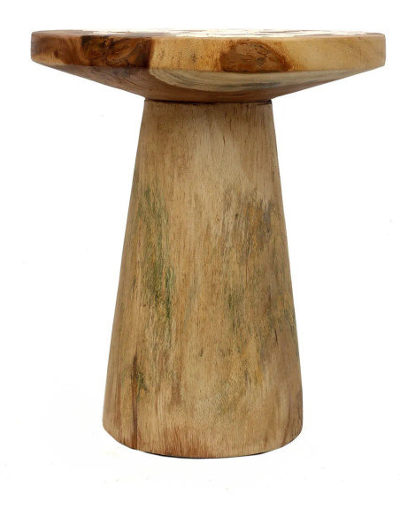 Sellette haute moderne Ronde en Bois de suar Naturel The Timber Conic 
