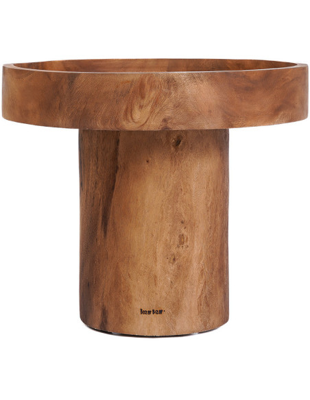 Table d'appoint moderne Ronde en Bois de suar Naturel The Chimboraz 