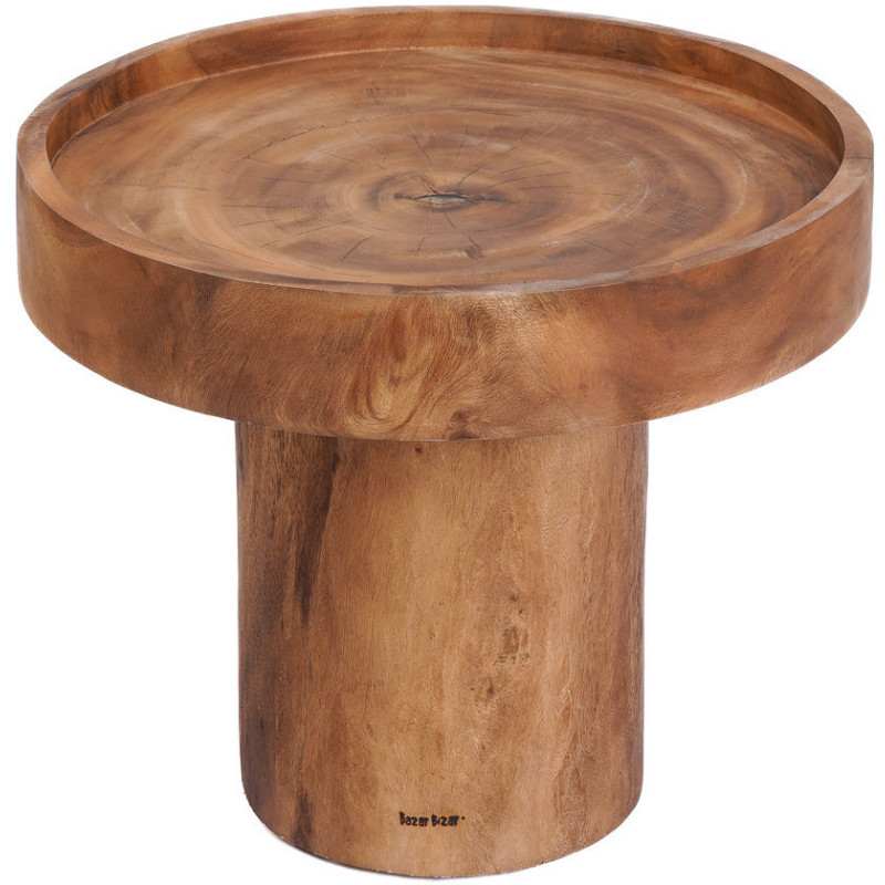 Table d'appoint moderne Ronde en Bois de suar Naturel The Chimboraz 