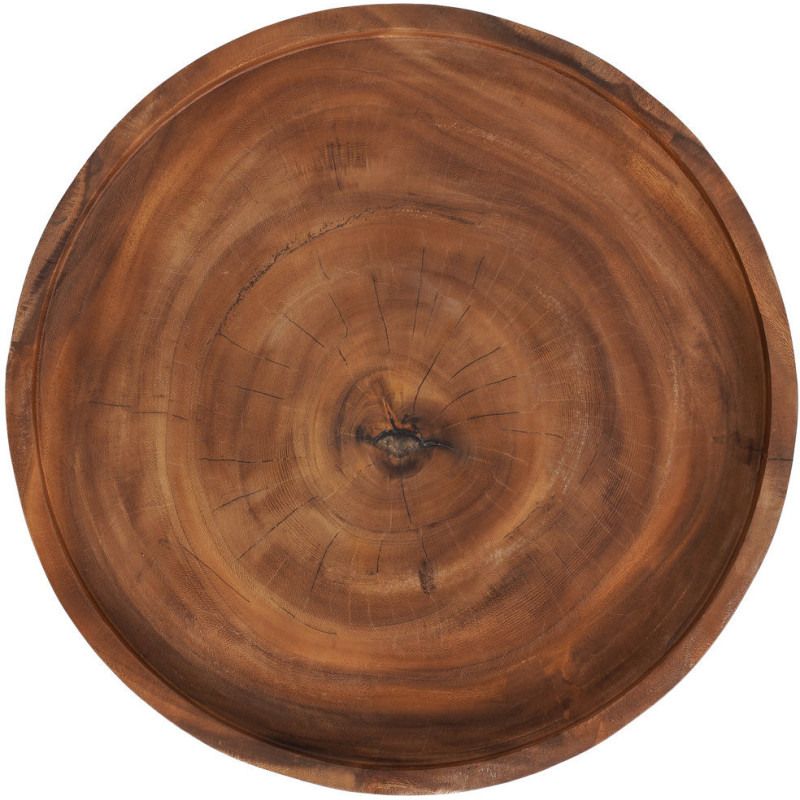 Table d'appoint moderne Ronde en Bois de suar Naturel The Chimboraz 