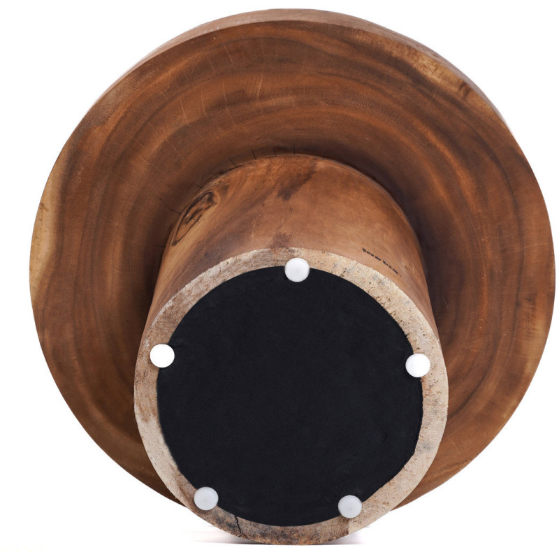 Table d'appoint moderne Ronde en Bois de suar Naturel The Chimboraz 