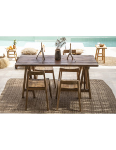 Tapis Rectangulaire 200x300 en Raphia Sisal Palmier Naturel The Seagrass 