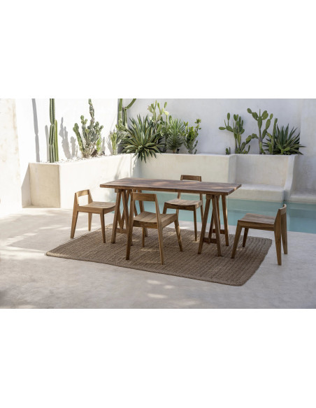 Tapis Rectangulaire 200x300 en Raphia Sisal Palmier Naturel The Seagrass 