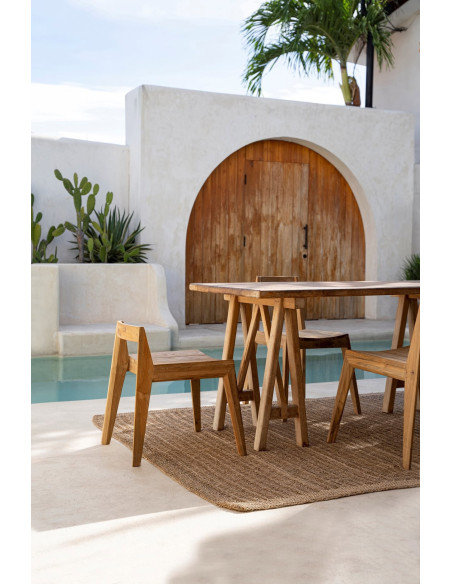 Tapis Rectangulaire 200x300 en Raphia Sisal Palmier Naturel The Seagrass 