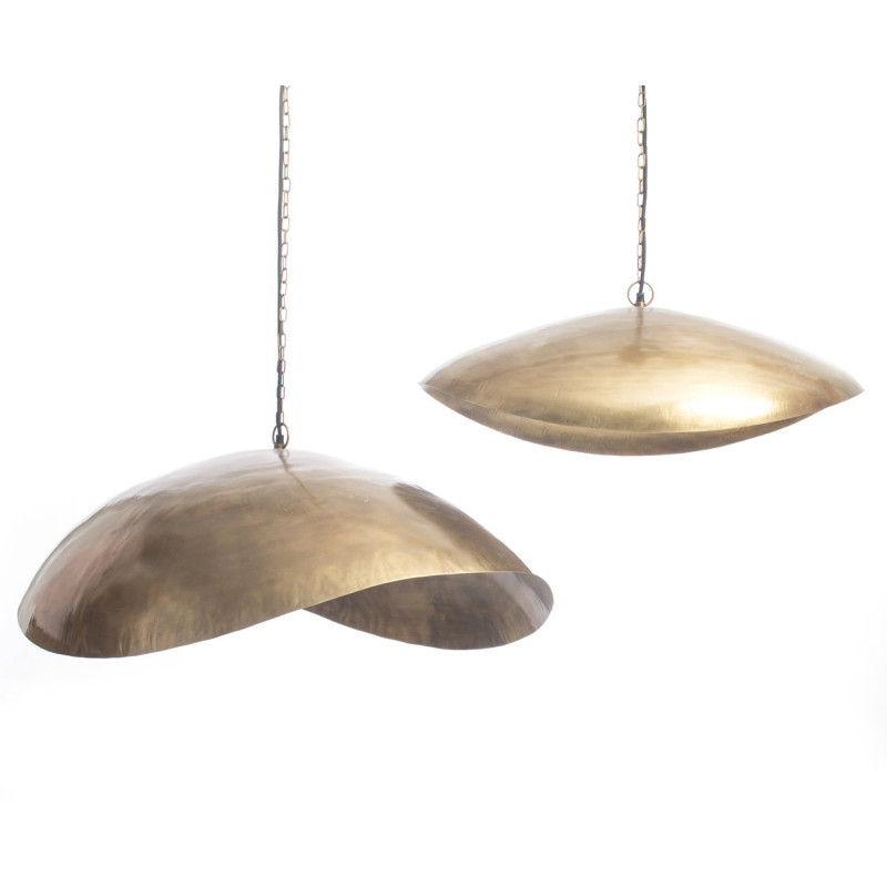 Abat jour original XXL pour suspension 100x70 en Métal Doré The Fortune Cookie 