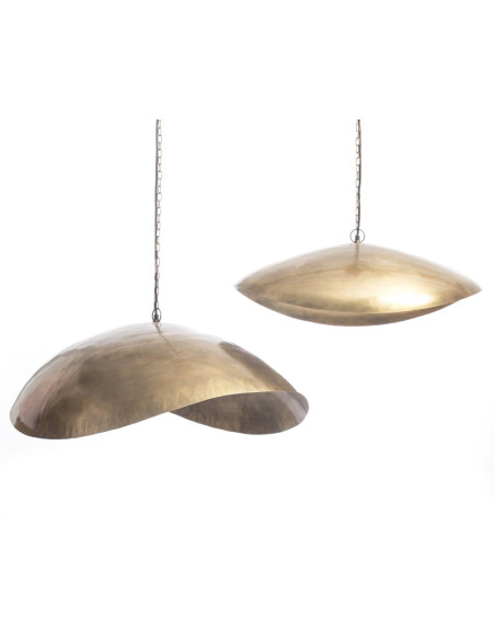 Abat jour original XXL pour suspension 100x70 en Métal Doré The Fortune Cookie 