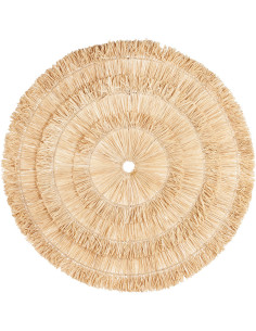 Grande Décoration murale bohème chic ronde 110 cm Sisal Naturel Tressé The Sehseh 