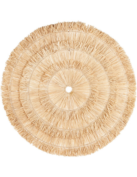 Grande Décoration murale bohème chic ronde 110 cm Sisal Naturel Tressé The Sehseh 