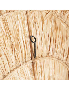 Grande Décoration murale bohème chic ronde 110 cm Sisal Naturel Tressé The Sehseh 