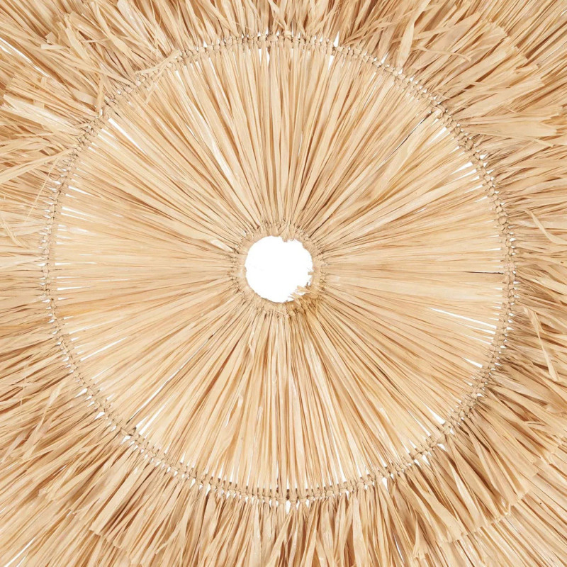 Grande Décoration murale bohème chic ronde 110 cm Sisal Naturel Tressé The Sehseh 