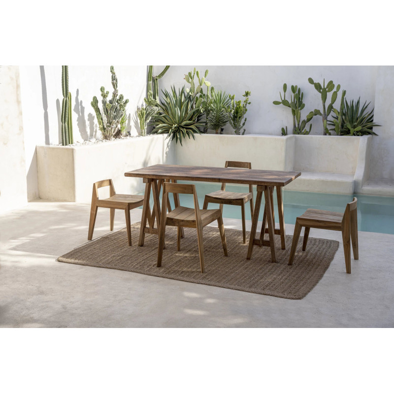 Tapis Rectangulaire 180x240 en Raphia Sisal Palmier Naturel The Seagrass 