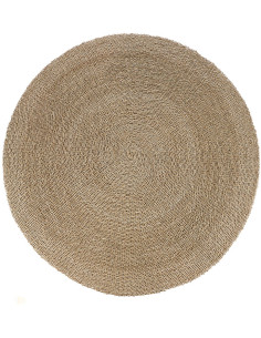 Grand Tapis bord de mer Rond 200 cm Sisal Naturel Tressé The Sizali 