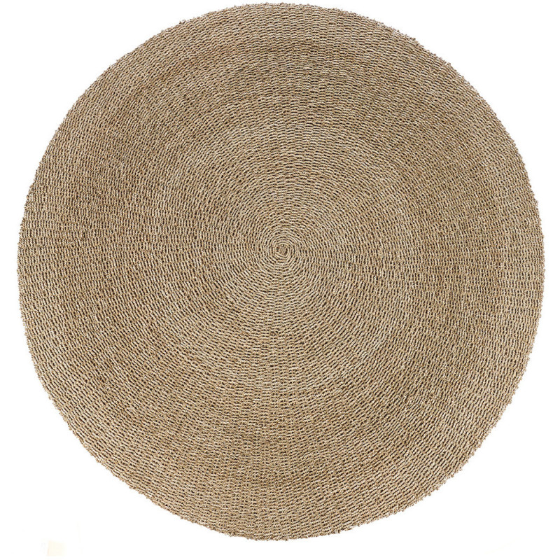 Grand Tapis bord de mer Rond 200 cm Sisal Naturel Tressé The Sizali 