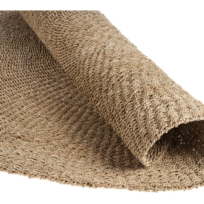 Grand Tapis bord de mer Rond 200 cm Sisal Naturel Tressé The Sizali 