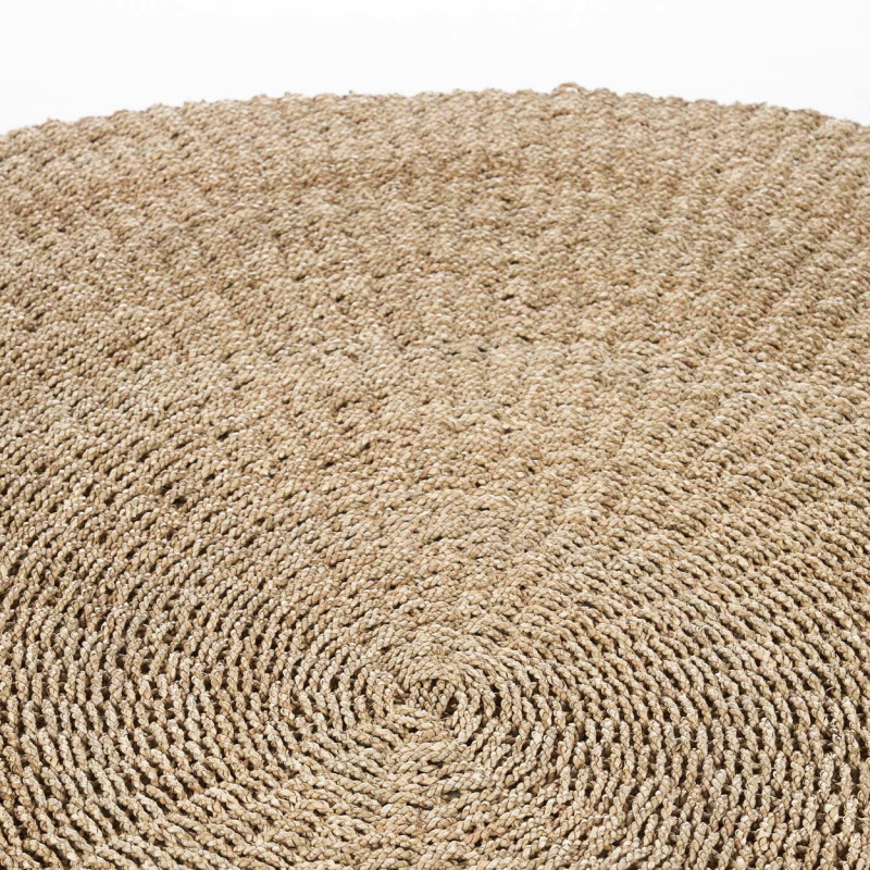Grand Tapis bord de mer Rond 200 cm Sisal Naturel Tressé The Sizali 