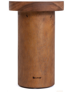 Table d'appoint moderne Ronde en Bois de teck Naturel The Inti 