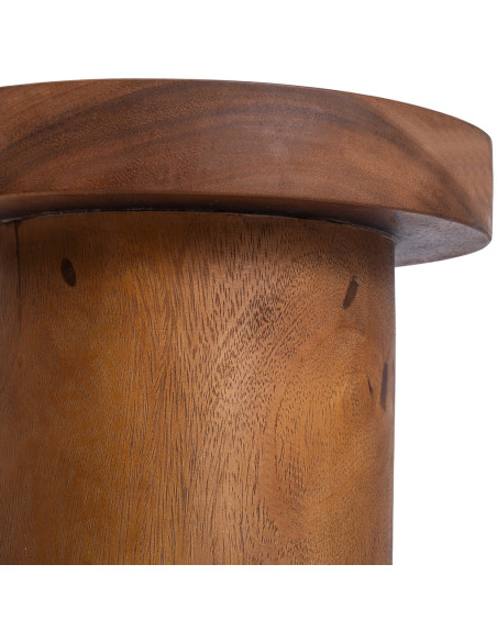 Table d'appoint moderne Ronde en Bois de teck Naturel The Inti 