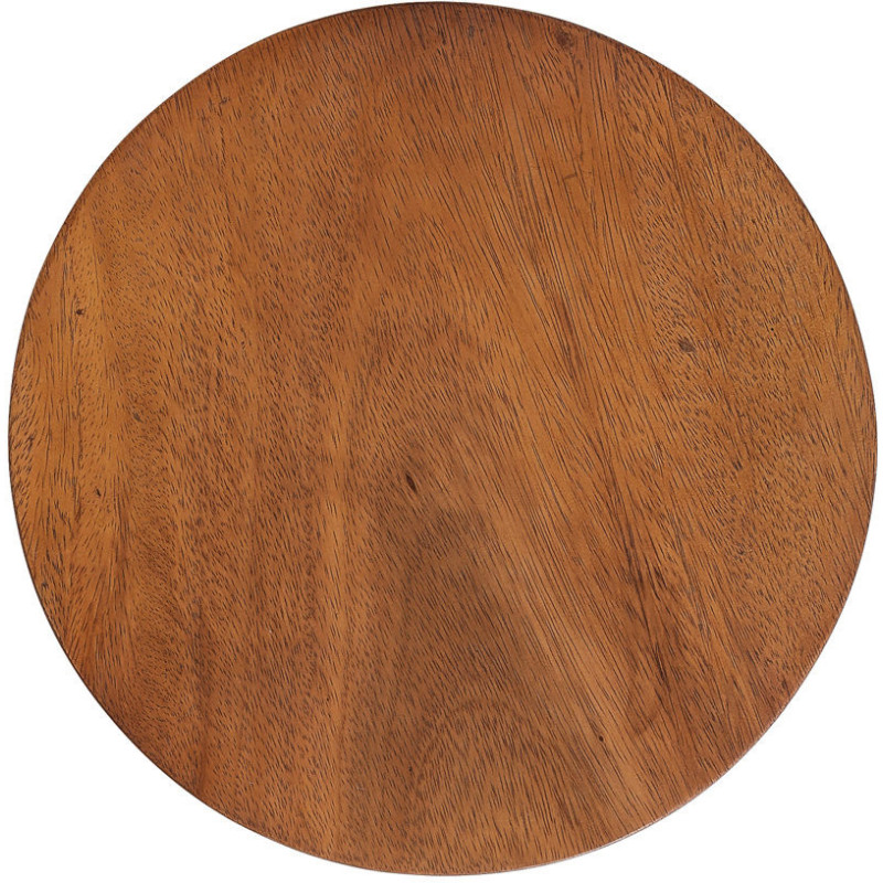 Table d'appoint moderne Ronde en Bois de teck Naturel The Inti 