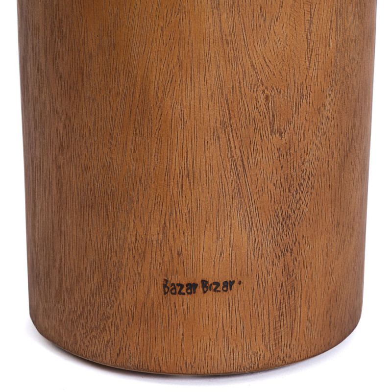 Table d'appoint moderne Ronde en Bois de teck Naturel The Inti 