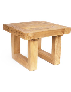 Table basse moderne Carrée en Bois de teck recyclé Naturel The Reclaimed 