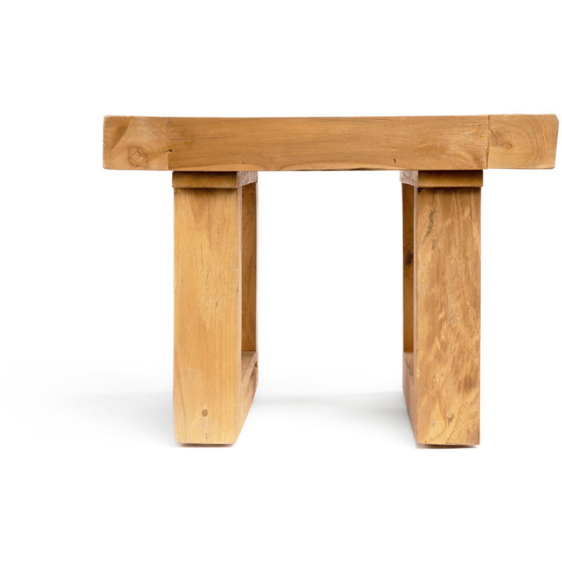 Table basse moderne Carrée en Bois de teck recyclé Naturel The Reclaimed 