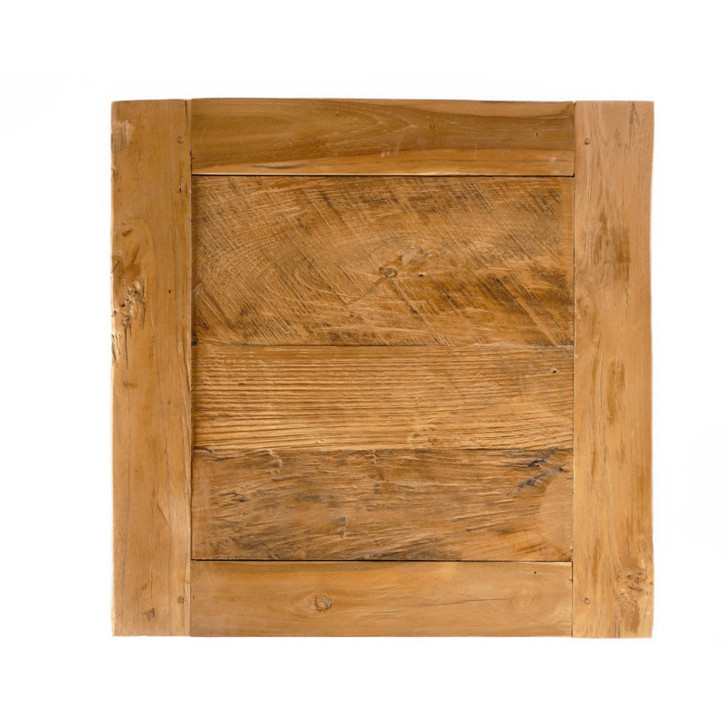 Table basse moderne Carrée en Bois de teck recyclé Naturel The Reclaimed 