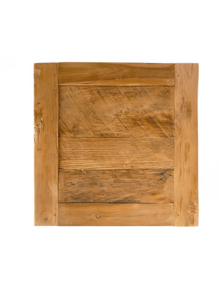 Table basse moderne Carrée en Bois de teck recyclé Naturel The Reclaimed 