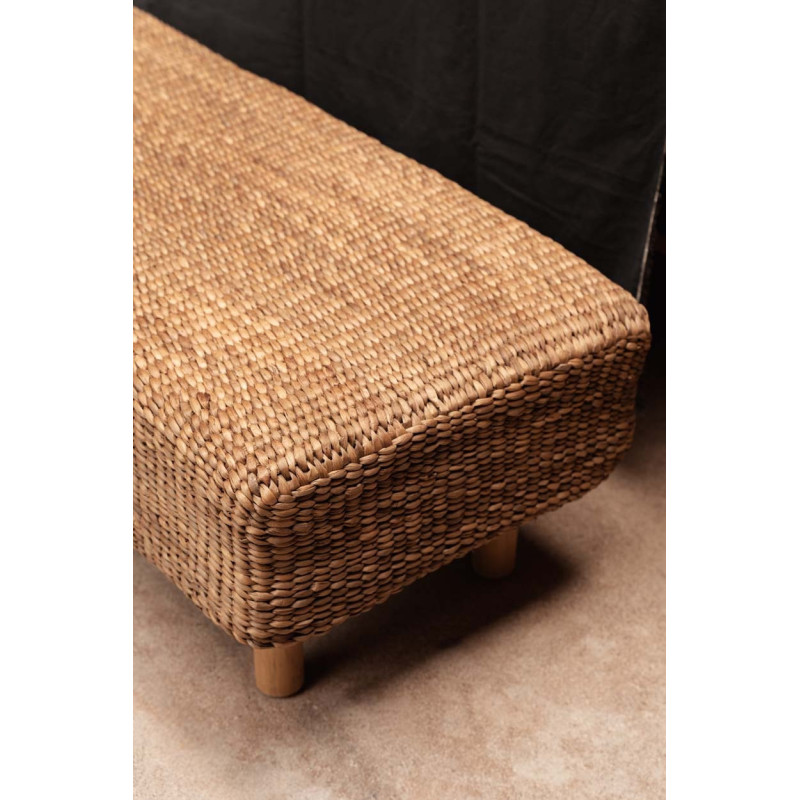 Banquette Bohème chic 3 places en Jacinthe d'eau Naturel The Water Hyacinth 
