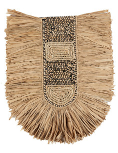 Grande décoration murale ethnique bohème H 85 cm Herbe Naturel Tressé The Dada 