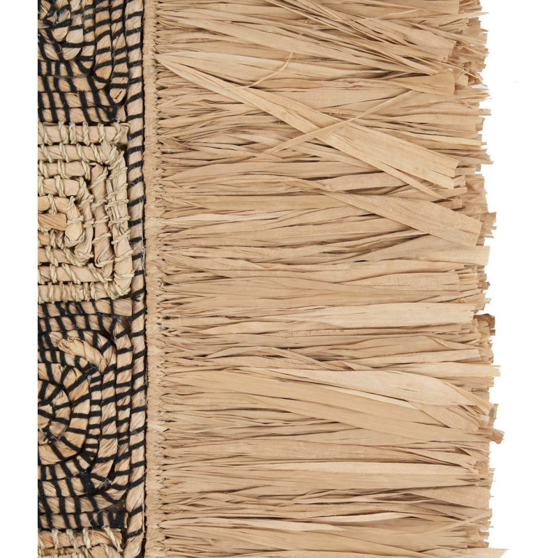 Grande décoration murale ethnique bohème H 85 cm Herbe Naturel Tressé The Dada 