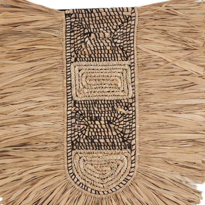 Grande décoration murale ethnique bohème H 85 cm Herbe Naturel Tressé The Dada 