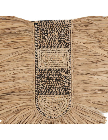 Grande décoration murale ethnique bohème H 85 cm Herbe Naturel Tressé The Dada 