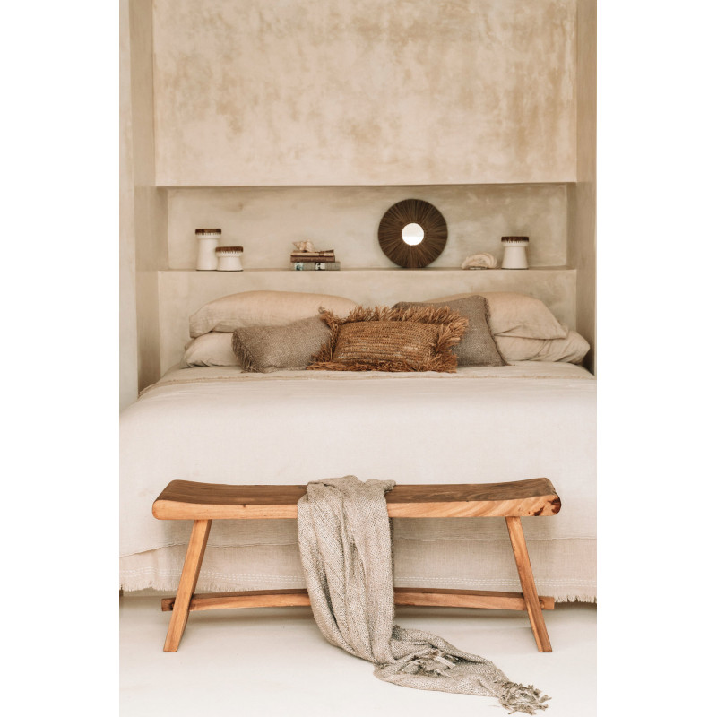 Banc d'intérieur moderne 3 places en Bois de suar Naturel The Suar 