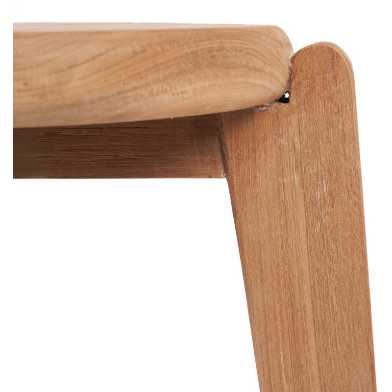 Table d'appoint originale Ronde en Bois de teck recyclé Naturel The Seseh 