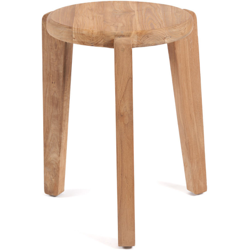 Table d'appoint originale Ronde en Bois de teck recyclé Naturel The Seseh 