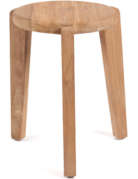 Table d'appoint originale Ronde en Bois de teck recyclé Naturel The Seseh 