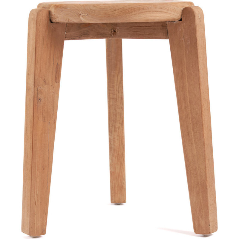 Table d'appoint originale Ronde en Bois de teck recyclé Naturel The Seseh 