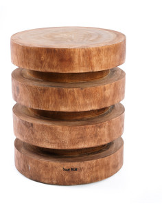 Table d'appoint originale Ronde en Bois de suar Naturel The Massaka 